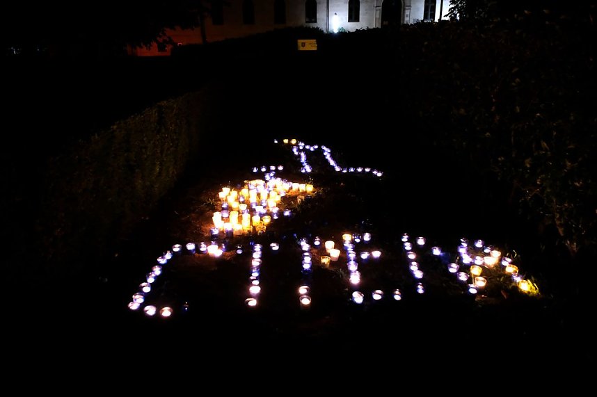 Peter Blei unterwegs auf dem Lichterfest