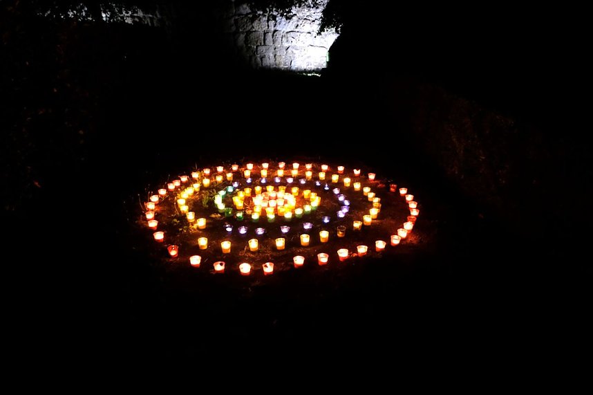 Peter Blei unterwegs auf dem Lichterfest