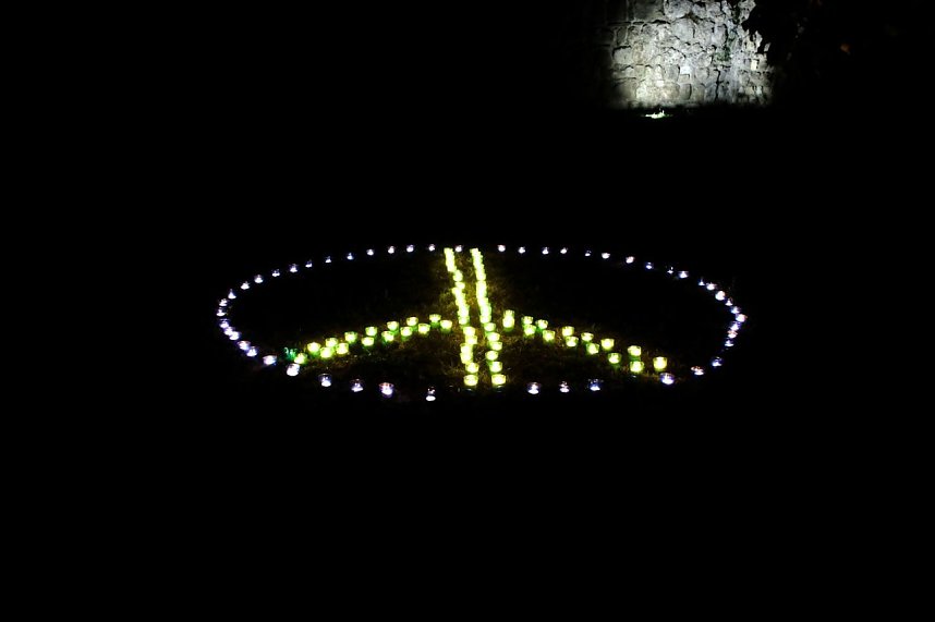 Peter Blei unterwegs auf dem Lichterfest