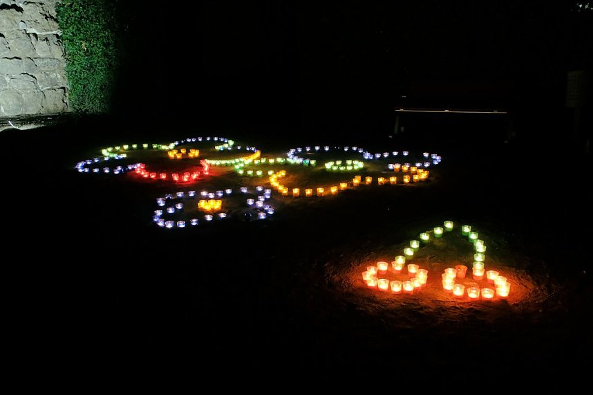 Peter Blei unterwegs auf dem Lichterfest