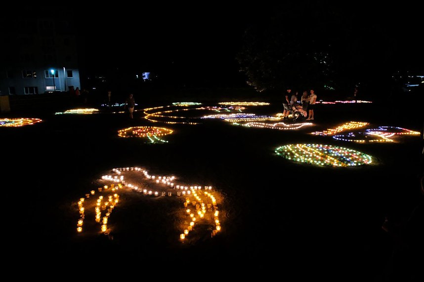 Peter Blei unterwegs auf dem Lichterfest