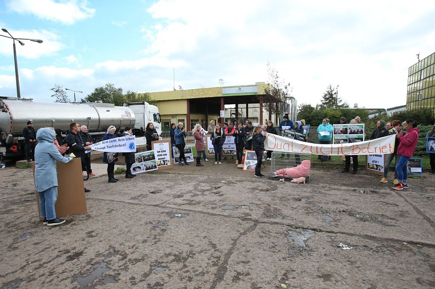 Protestaktion bei Van Asten
