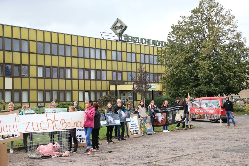 Protestaktion bei Van Asten