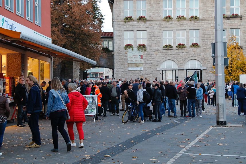Demonstrationszug durch die Nordh&auml;user Innenstadt