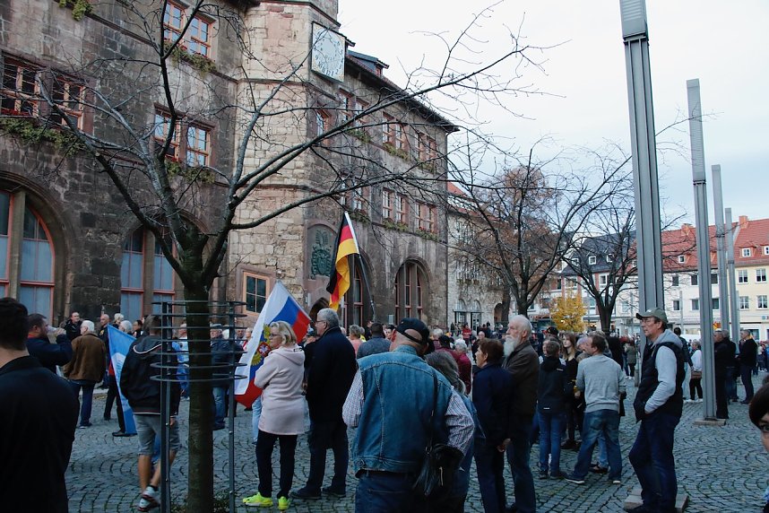 Demonstrationszug durch die Nordh&auml;user Innenstadt