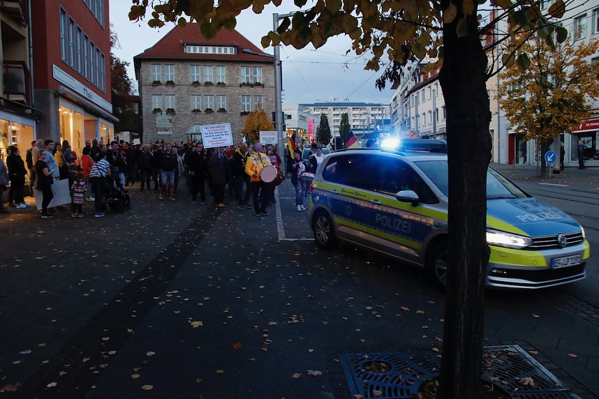 Demonstrationszug durch die Nordh&auml;user Innenstadt