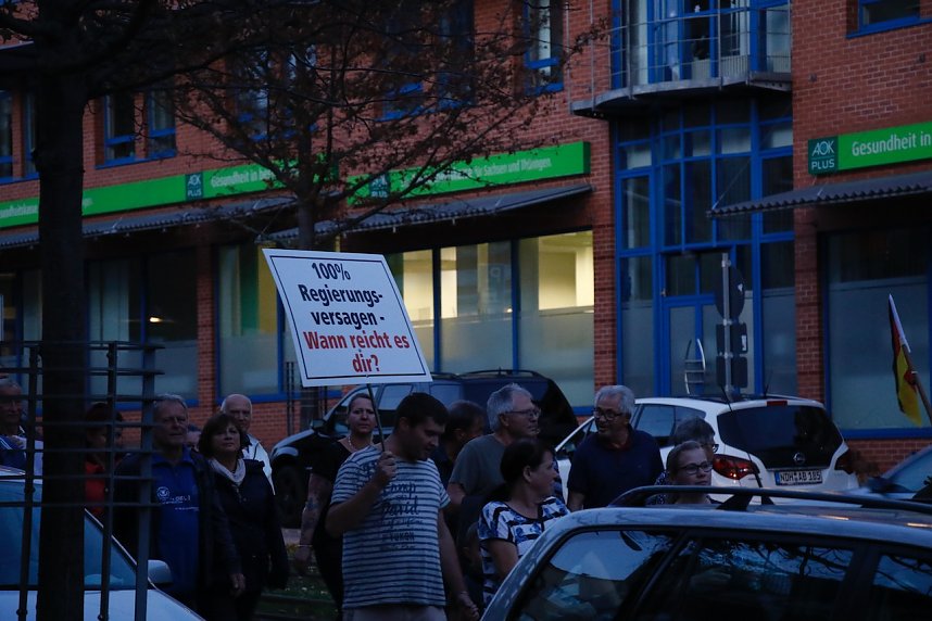 Demonstrationszug durch die Nordh&auml;user Innenstadt