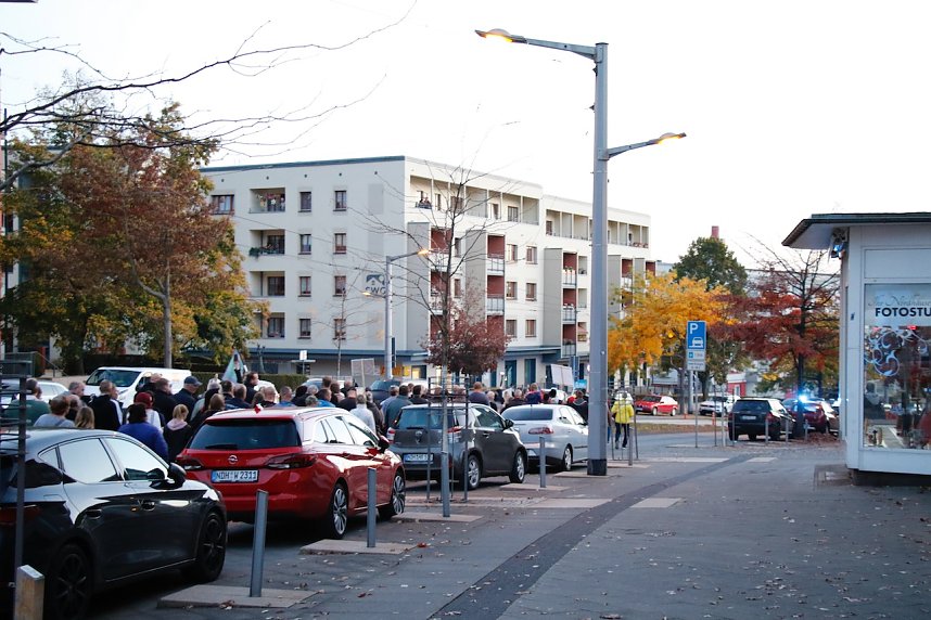 Demonstrationszug durch die Nordh&auml;user Innenstadt