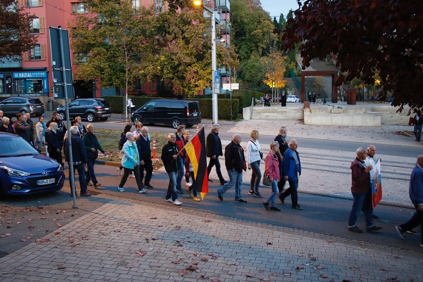 Demonstrationszug durch die Nordh&auml;user Innenstadt
