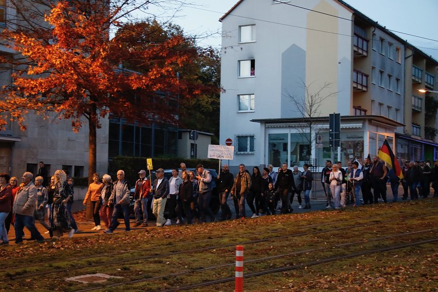 Demonstrationszug durch die Nordh&auml;user Innenstadt