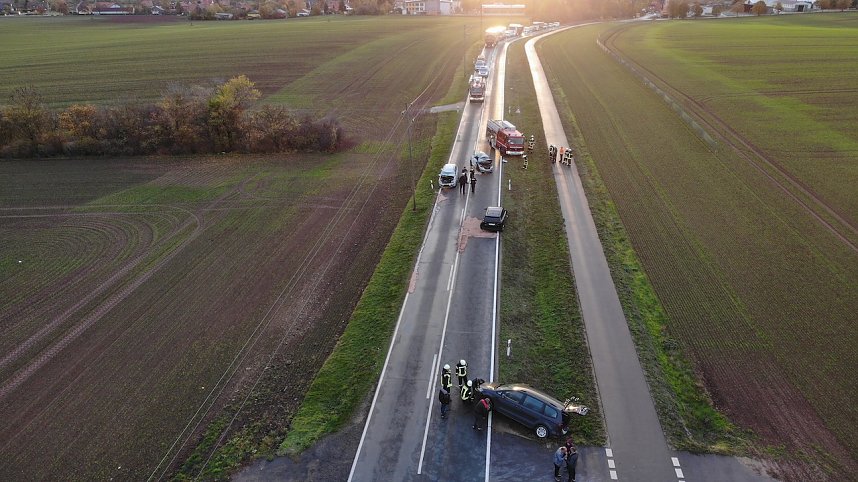 Mehrfachcrash bei Nohra
