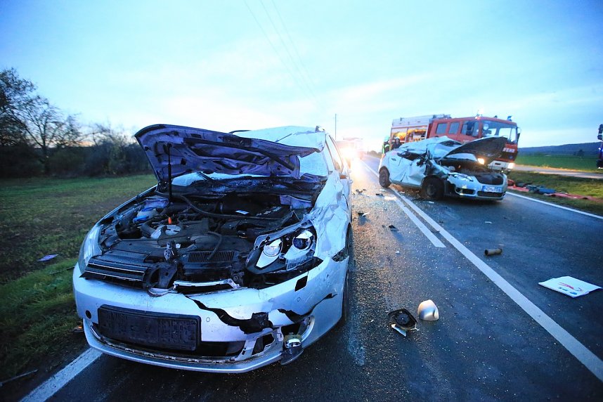 Mehrfachcrash bei Nohra