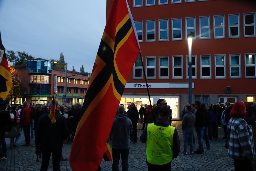 Demonstrationszug durch die Nordh&auml;user Innenstadt