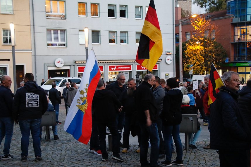 Demonstrationszug durch die Nordh&auml;user Innenstadt