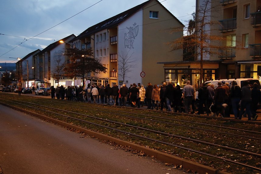 Demonstrationszug durch die Nordh&auml;user Innenstadt