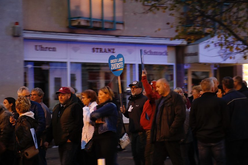 Demonstrationszug durch die Nordh&auml;user Innenstadt