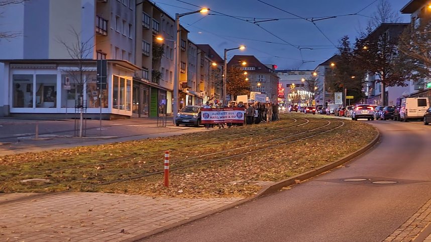 Demonstrationszug durch die Nordh&auml;user Innenstadt