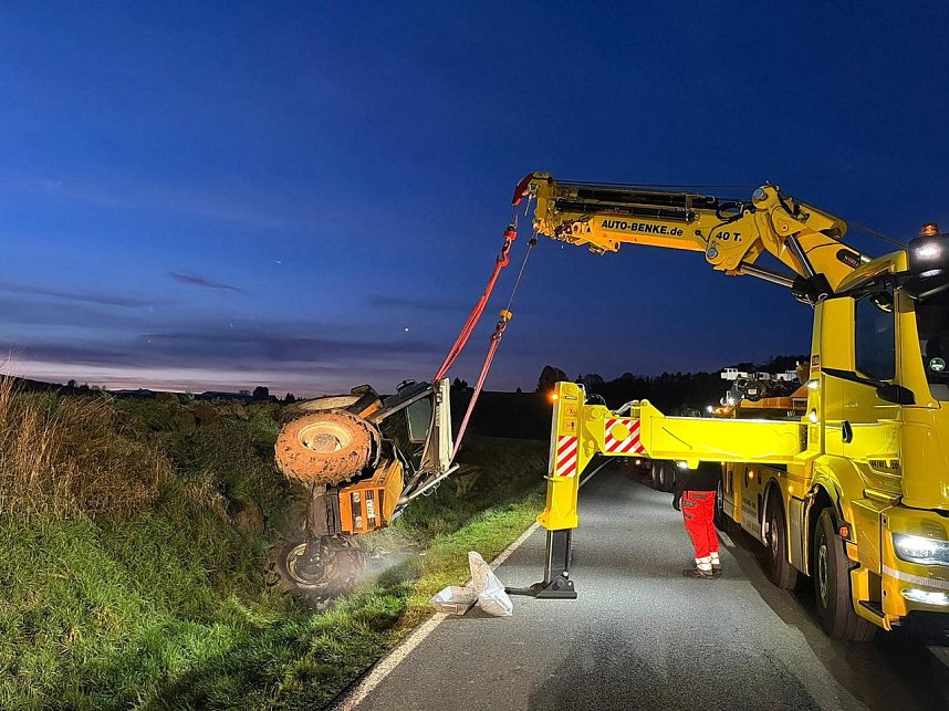 Traktorunfall bei Steigerthal gestern Nachmittag