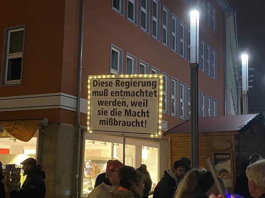 Montagsdemo im frostigen Nordhausen