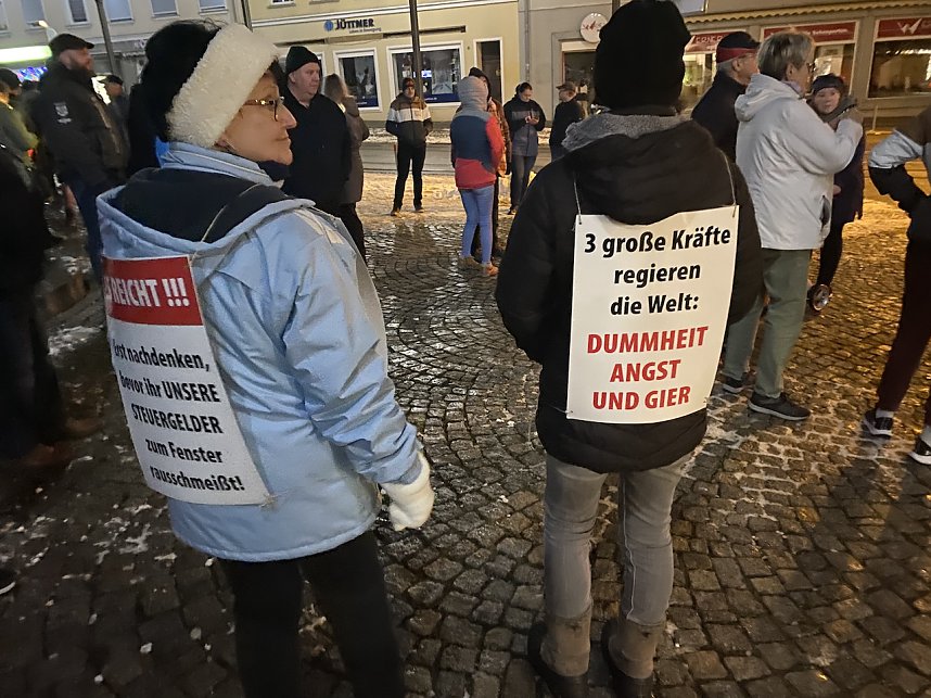 Montagsdemo im frostigen Nordhausen
