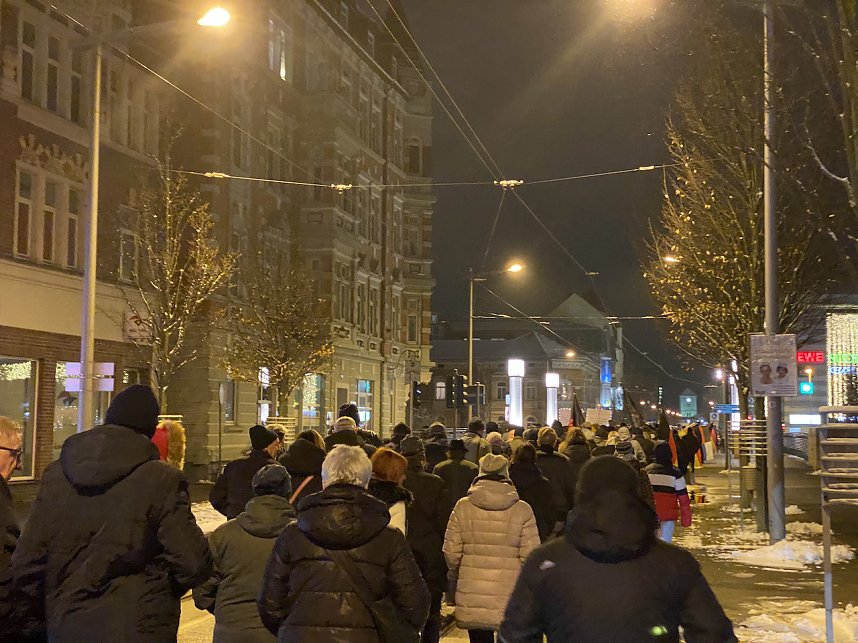 Montagsdemo im frostigen Nordhausen