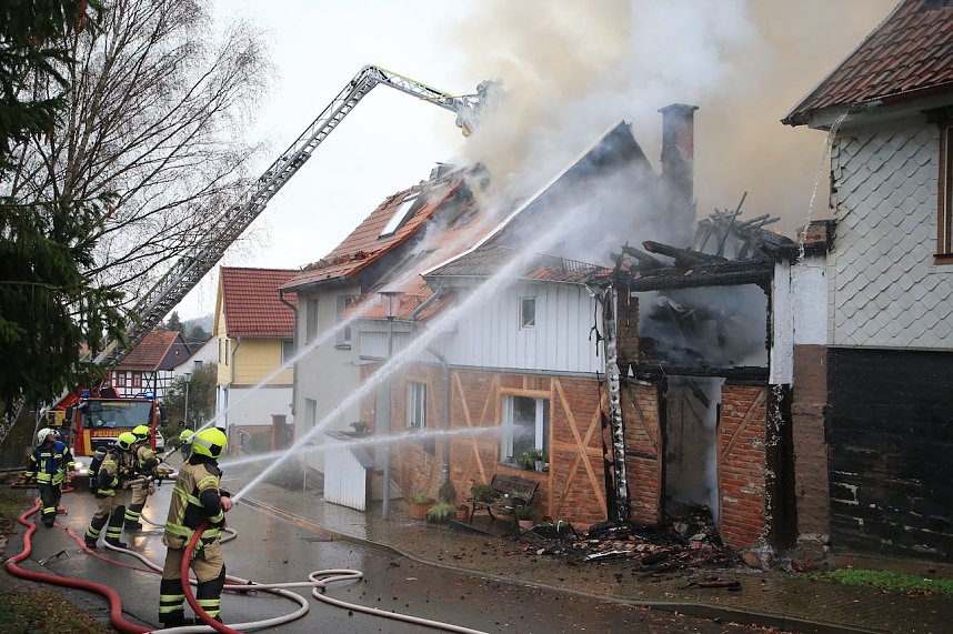 Feuerwehr im Einsatz in Steigerthal