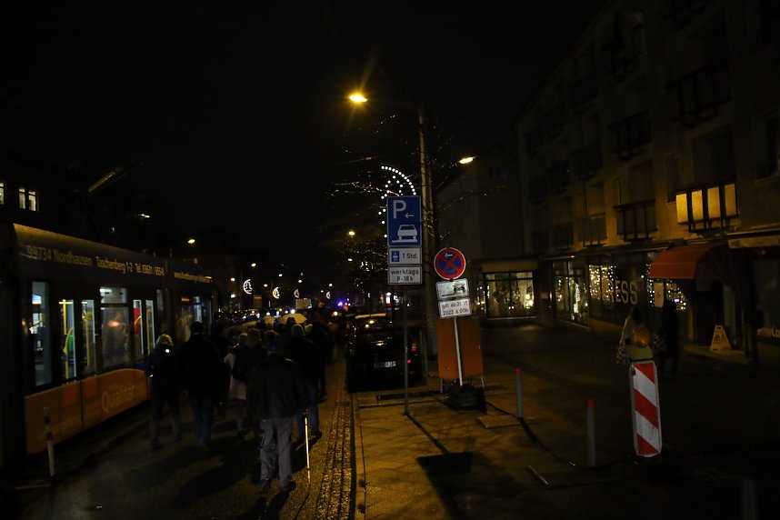 Montagsdemonstration in Nordhausen am 05. Dezember