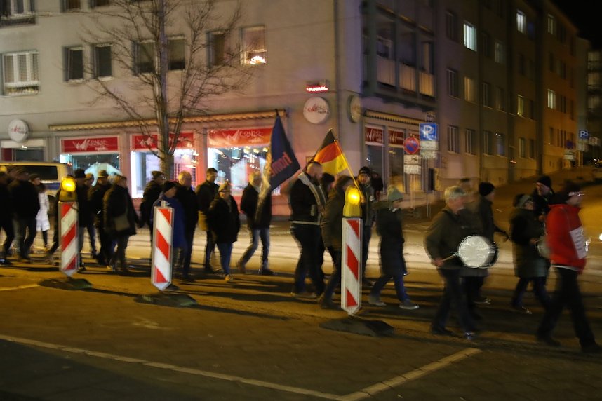 Montagsdemonstration in Nordhausen am 12. Dezember