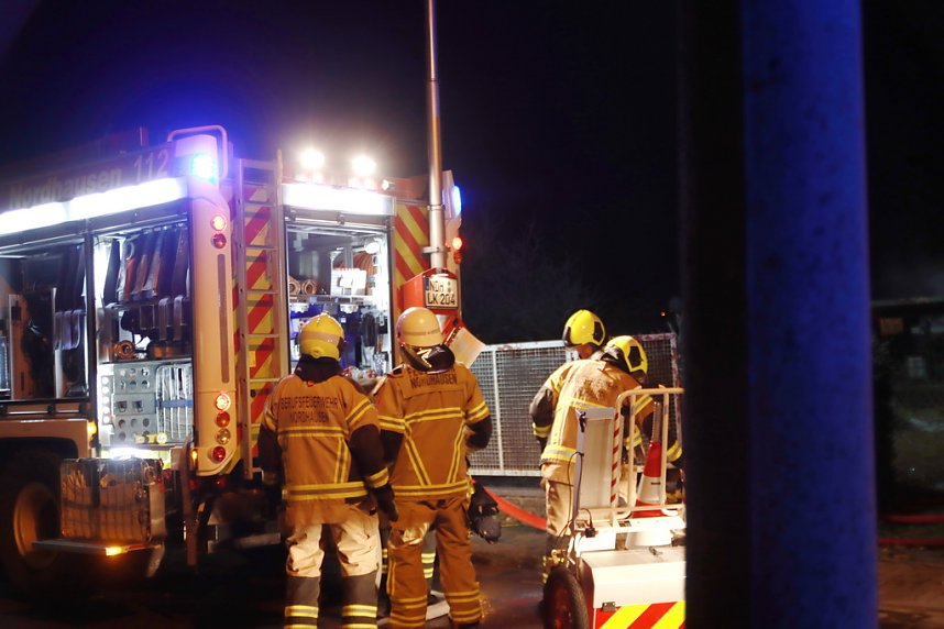 Gartenlaubenbrand in der Blumensiedlung