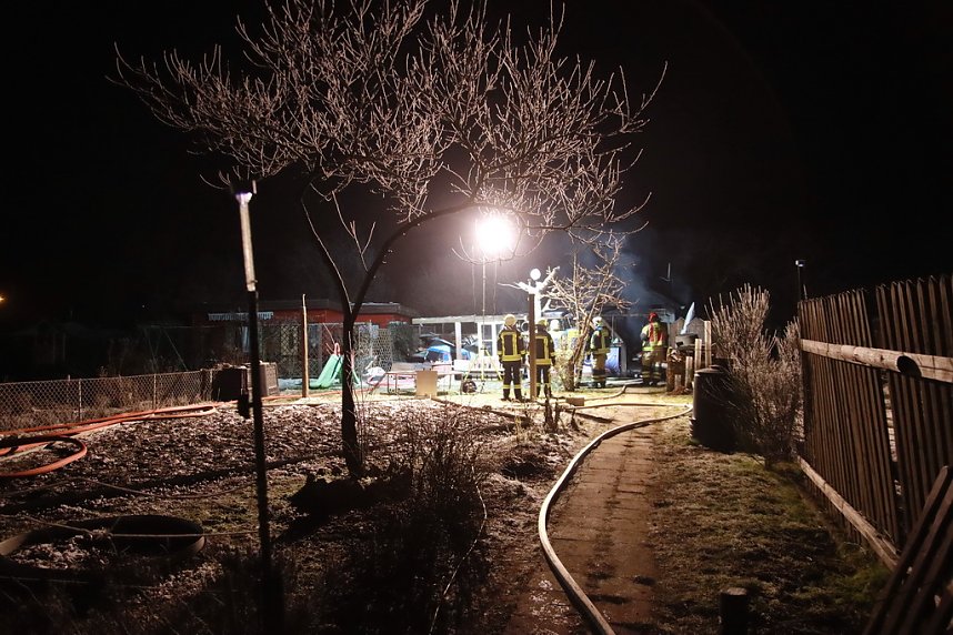 Gartenlaubenbrand in der Blumensiedlung