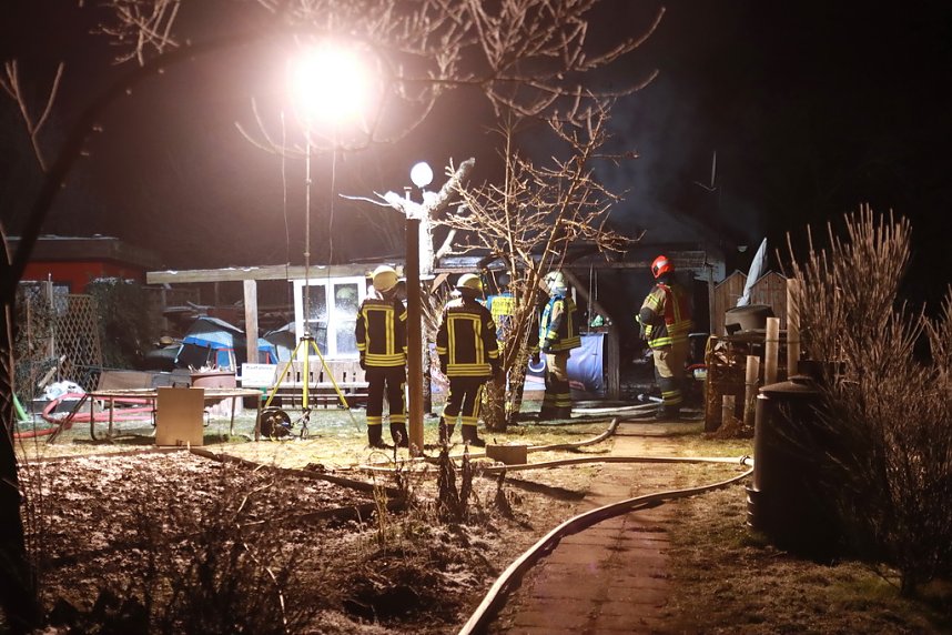 Gartenlaubenbrand in der Blumensiedlung