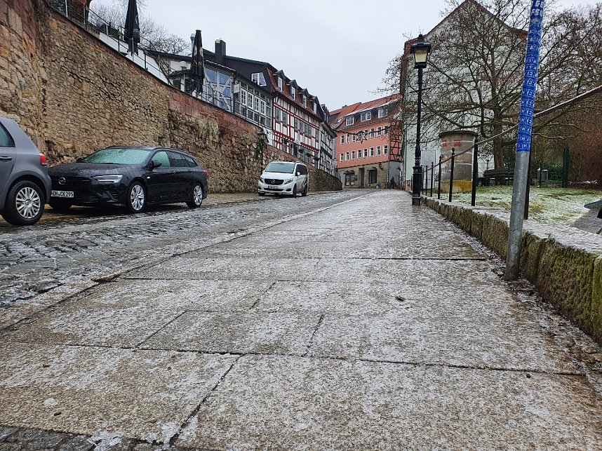 Seltene Impressionen: Nordhausen als Eisbahn