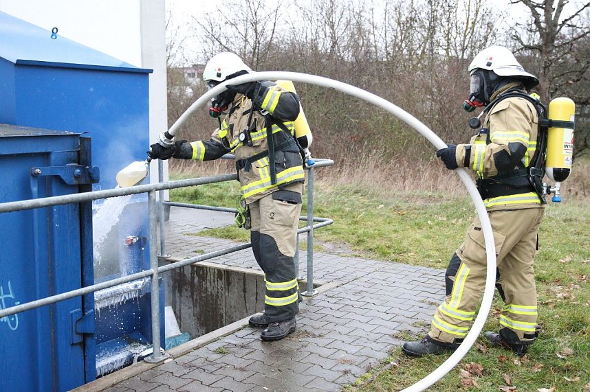 Brand im Discounter