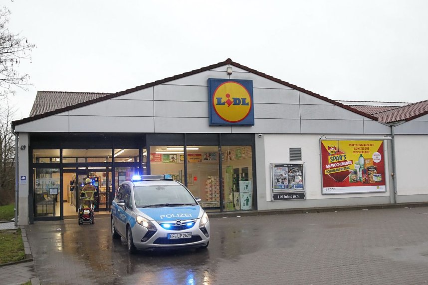 Brand im Discounter