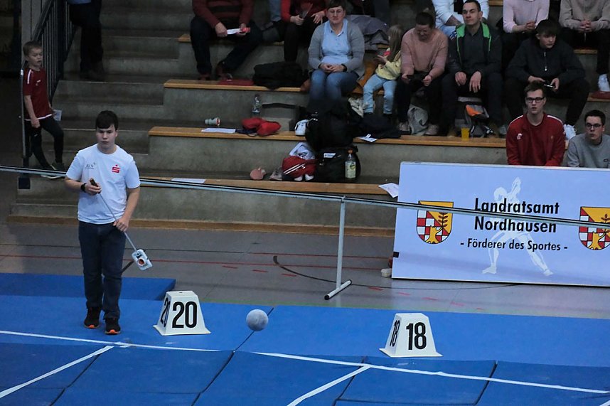 Peter Blei beim Kugelsto&szlig; Indoor