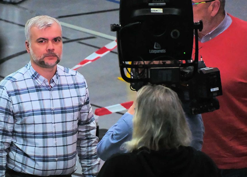 Peter Blei beim Kugelsto&szlig; Indoor