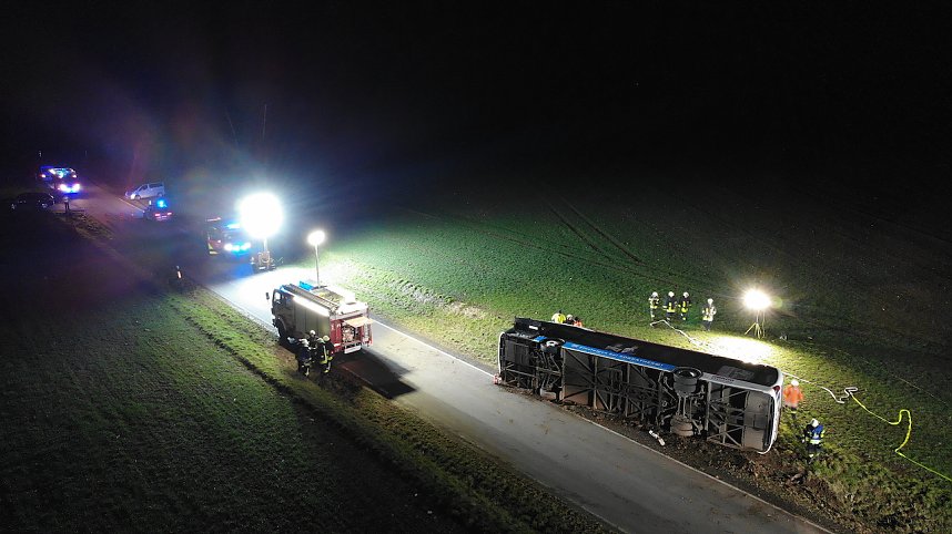 Verunfallter Elektro-Bus