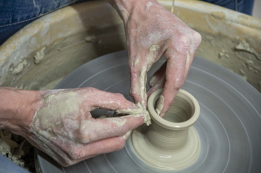 Osterwerkstatt bei der Lebenshilfe mit Florian Scheiner, Doreen Schomburg und Claudia Huke