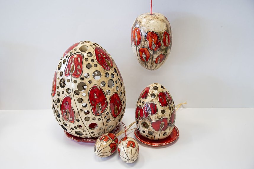 Osterwerkstatt bei der Lebenshilfe mit Florian Scheiner, Doreen Schomburg und Claudia Huke