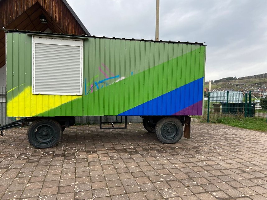 K&uuml;nstlerische Graffiti-Aktion des Jugendzentrums Harztor