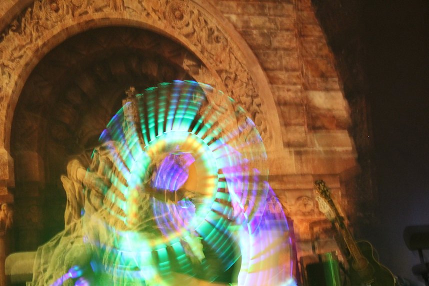 Beeindruckende LED Show bei der Kyffh&auml;user Sportgala 2020/2022 im Kyffh&auml;user Burghof