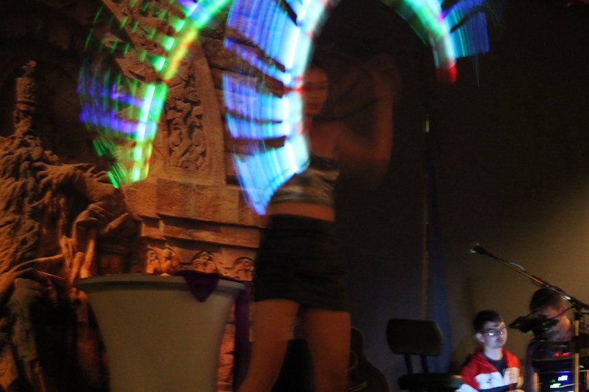 Beeindruckende LED Show bei der Kyffh&auml;user Sportgala 2020/2022 im Kyffh&auml;user Burghof