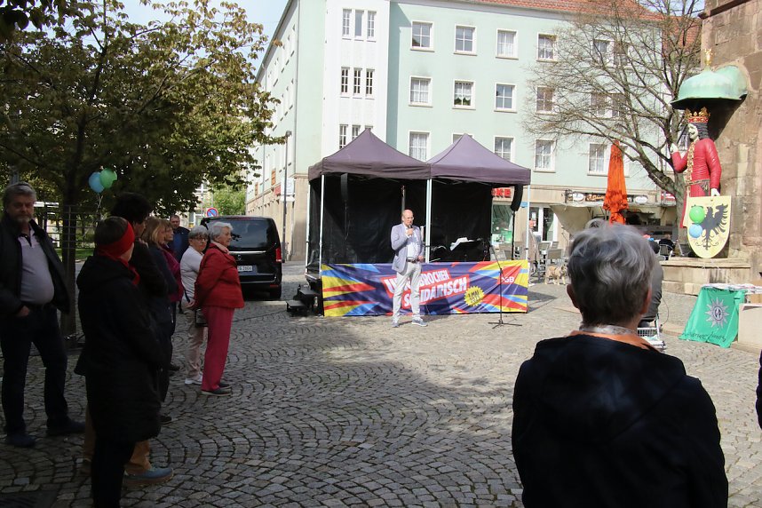 Mai-Kundgebung auf dem Nordh&auml;user Rathausplatz