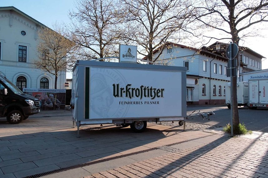 Vorbereitungen f&uuml;r das Bahnhofsfest