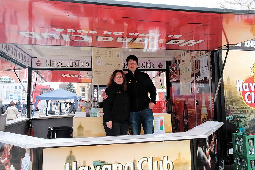 Peter Blei unterwegs auf dem Bahnhofsfest