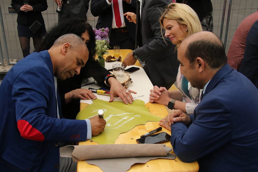 Jahresempfang von Stadt und Hochschule auf dem Hof der neuen Feuerwache
