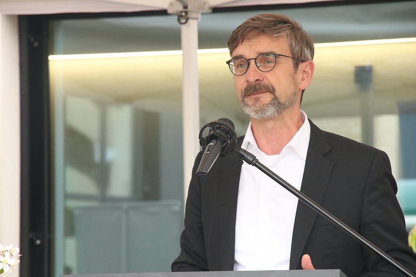 Jahresempfang von Stadt und Hochschule auf dem Hof der neuen Feuerwache