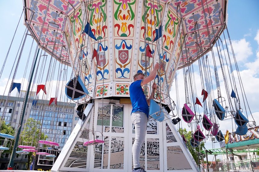 Letzte Vorbereitung auf dem Nordh&auml;user Jahrmarkt