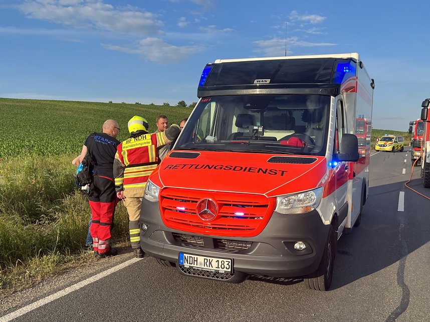 Kontrolle verloren und im Graben gelandet