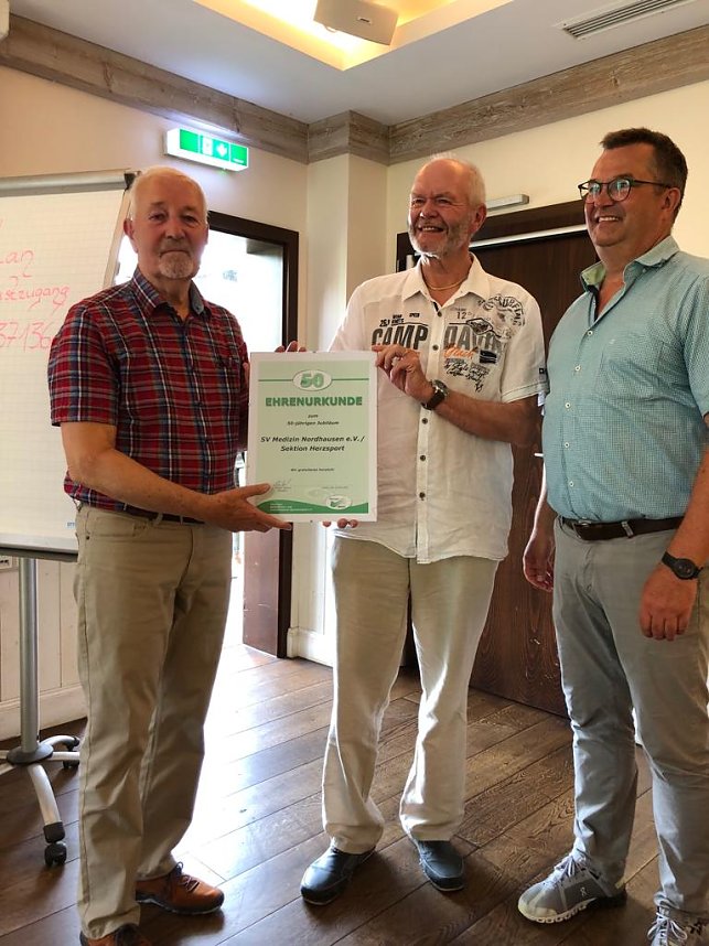 Herzlichen Gl&uuml;ckwunsch zum 50-j&auml;hrigen Bestehen der Herzsportgruppe